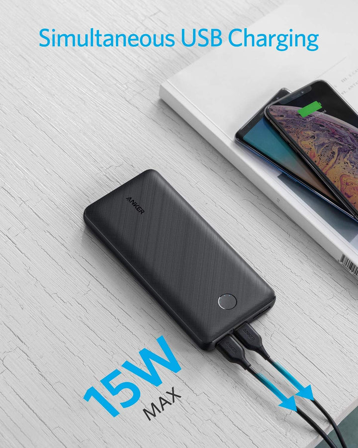 Anker 325 Powerbank, 20000mAh externer Akku PowerIQ Technologie USB-C Port, enorme Energiedichte, ko