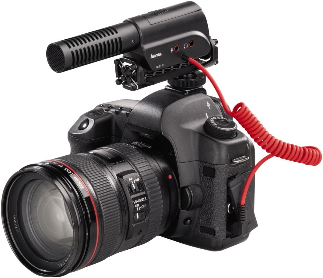 Hama Richtmikrofon für Camcorder, Spiegelreflex- und Systemkameras, Umschaltbare Richtcharakteristik