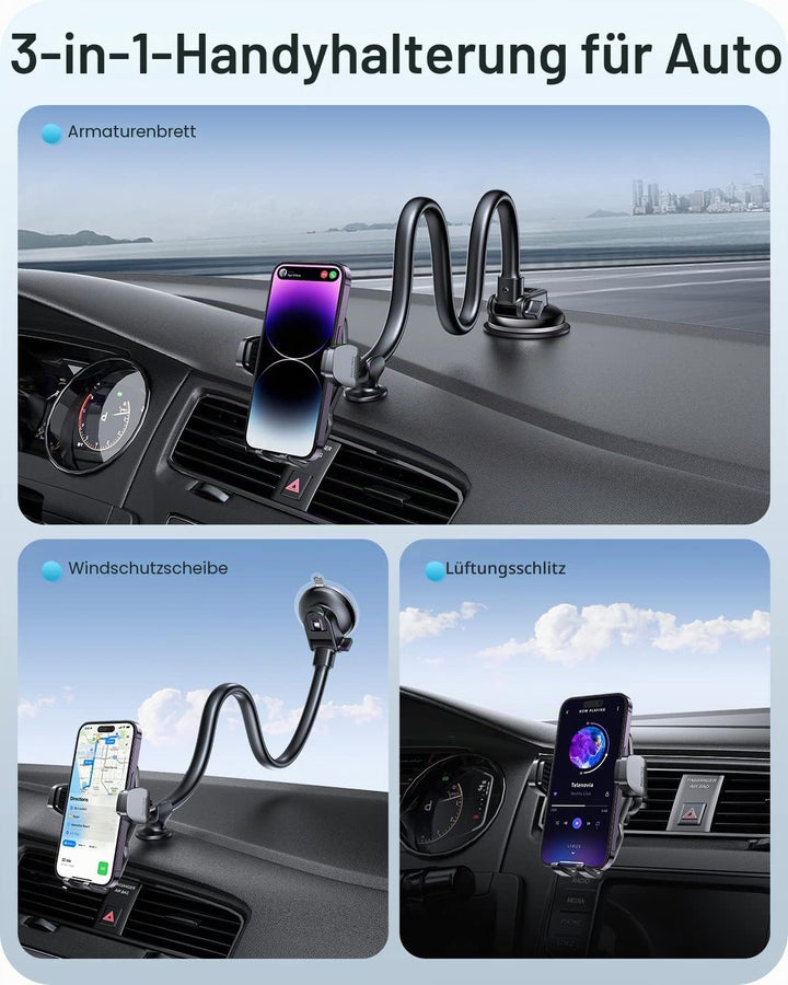 APPS2Car Handyhalterung Auto Saugnapf, Universal Kfz Handyhalterung,Smartphone Halterung Schwanenhal