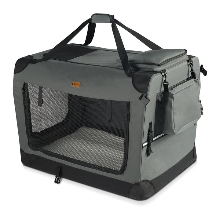 VOUNOT Hundebox faltbar, Transportbox Katze Hunde, Hundetasche, Oxford-Gewebe, Netzstoff, Atmungsakt