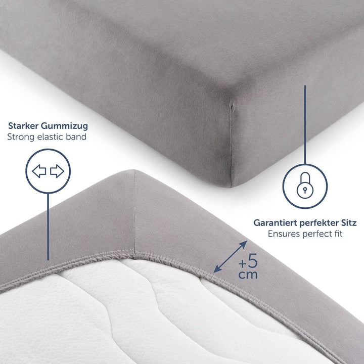Blumtal® Premium Spannbettlaken 160x200cm Jersey - Oeko-TEX zertifiziertes Spannbettlaken 160x200cm