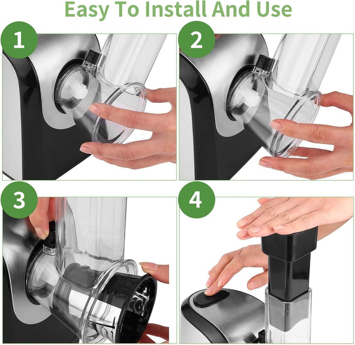 Gemüseschneider Elektrisch 5-in-1,Profi Gemüsehobel Edelstahl,Multi Gemüsehobel für Haus& Salat Zube