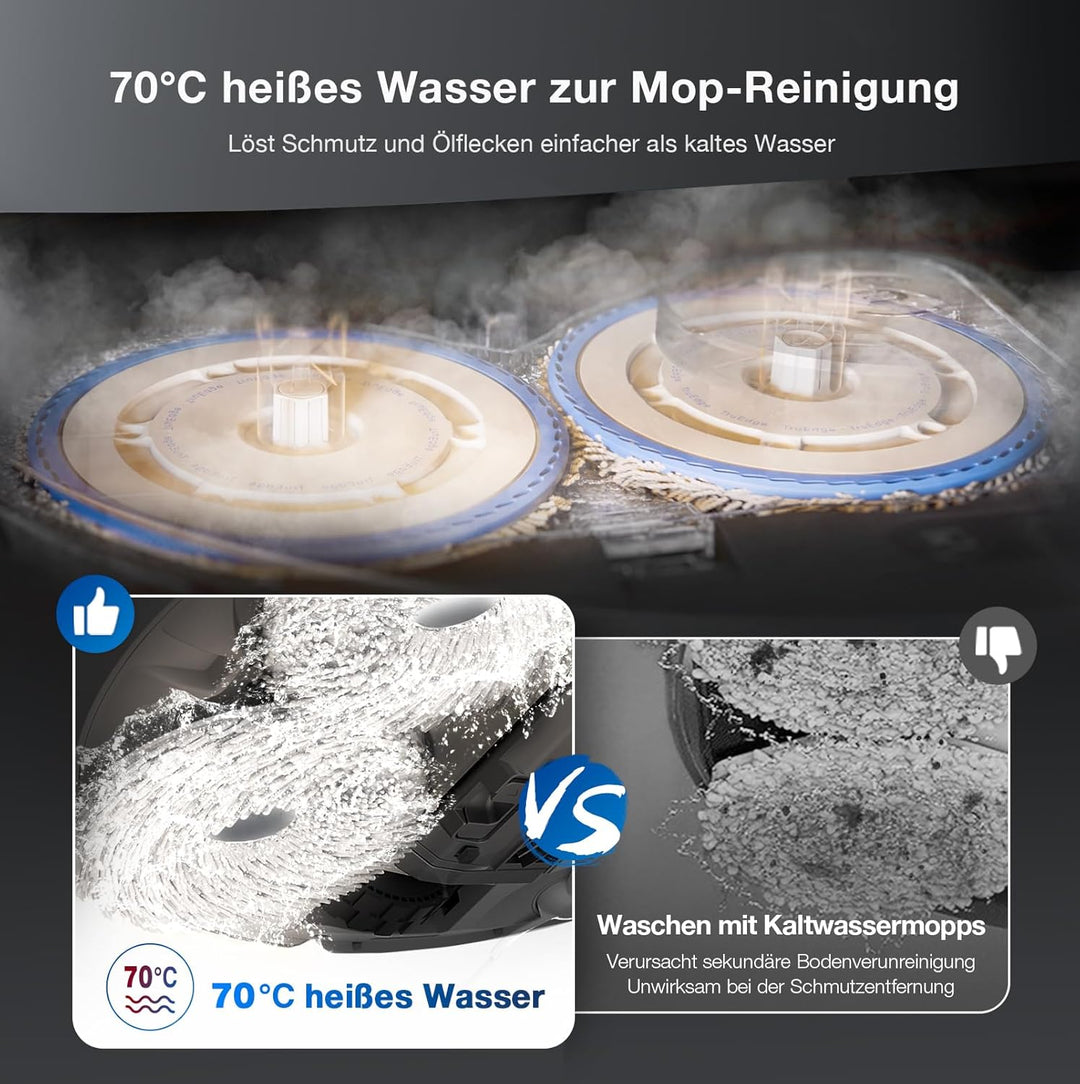 ECOVACS DEEBOT T30 Omni Saugroboter mit Wischfunktion, Mini Station Staubsauger Roboter, 11.000 PA S