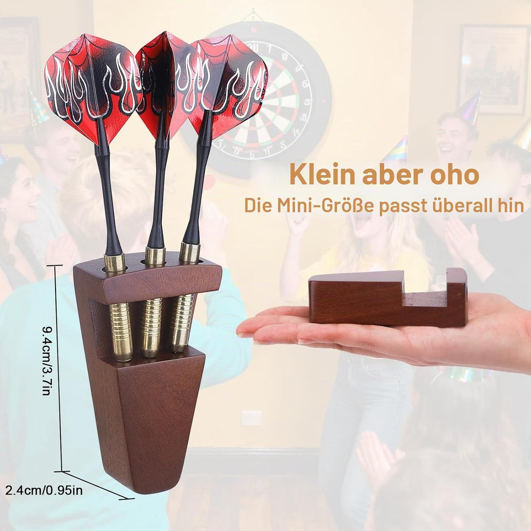 3-Loch-Dart-Halter aus Holz, Wandhalterung und Tischständer – Schutzaufbewahrung für Stahl-/weiche D