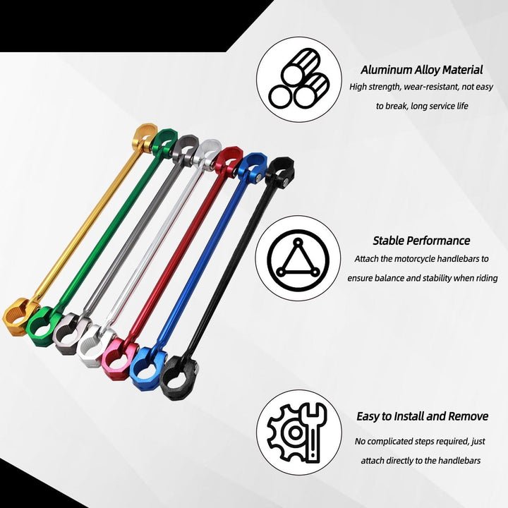 JFG RACING Lenkerstrebe für Motorrad - Verstellbare 300mm Querstrebe aus Aluminiumlegierung für 22mm