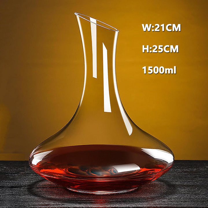 Red Wine Decanter, Glass Carafe Aerator, 100% Lead-Free Crystal Wine Carafe, Unique Wine Aerator Pre