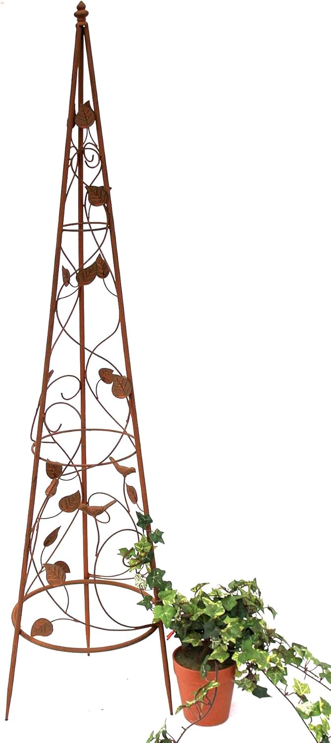 DanDiBo Rankhilfe Pyramide 082547 aus Metall 95 cm bis164 cm Kletterhilfe Rankgerüst Ranke (M - 118