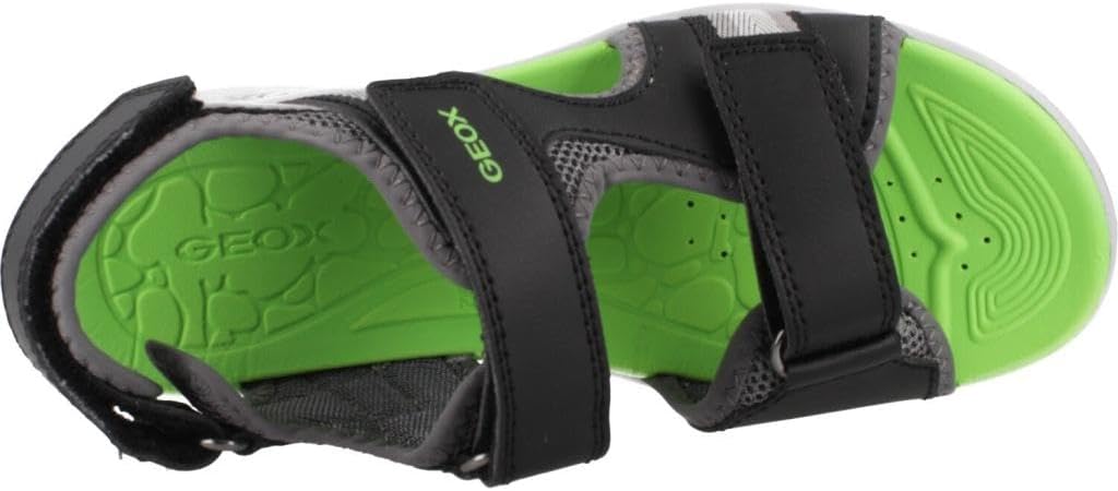 Geox Jungen J Vaniett Boy B Sandalen, Black Green