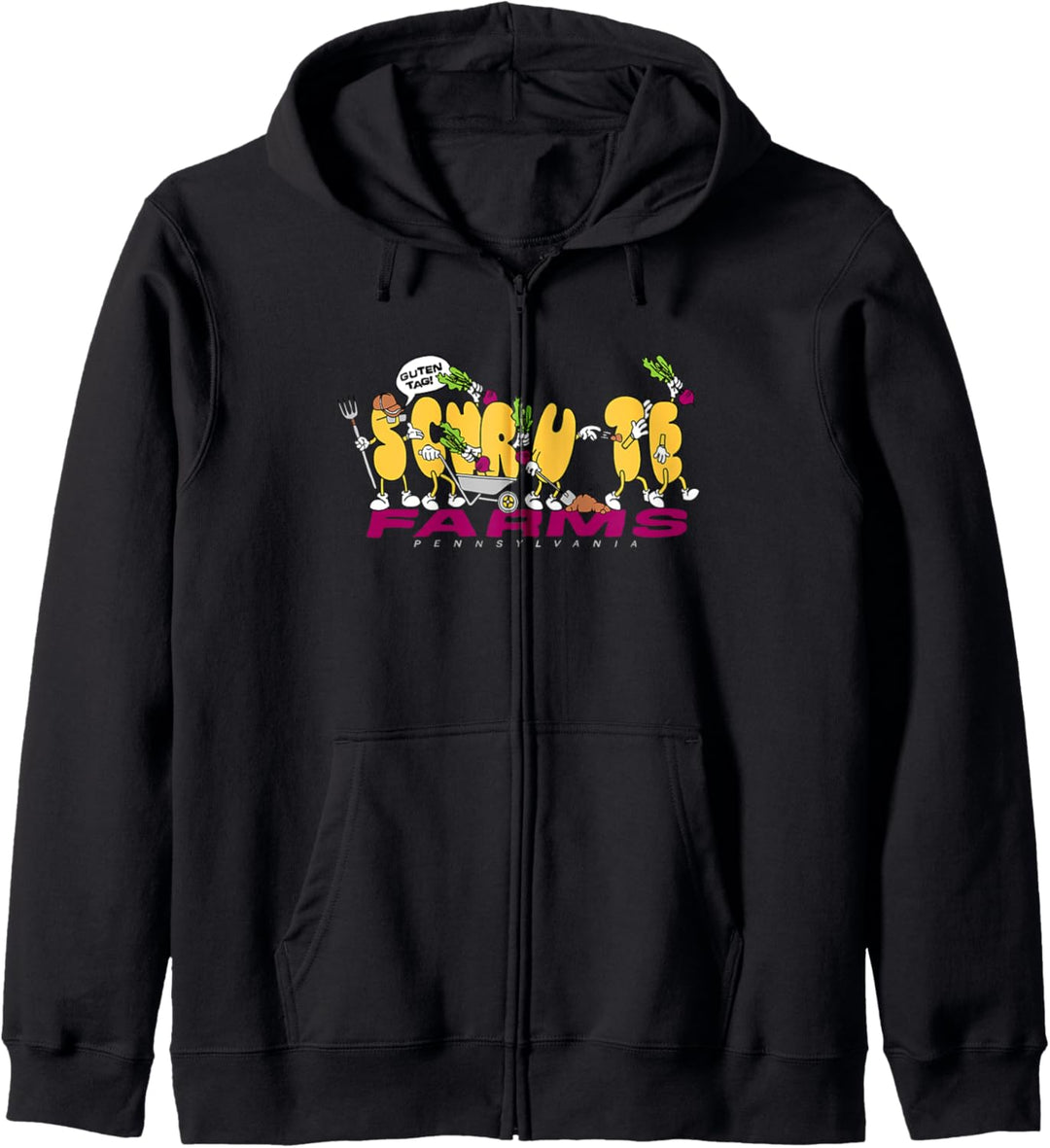 The Office Schrute Farms Alphabetische Zeichen Kapuzenjacke