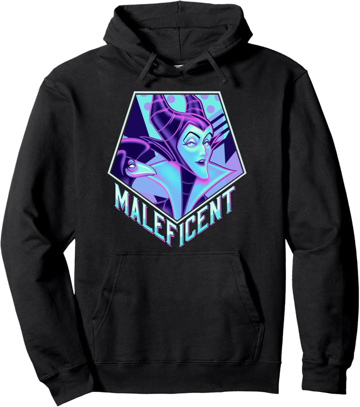 Disney Villains Maleficent Pentagon Neon Portrait Pullover Hoodie