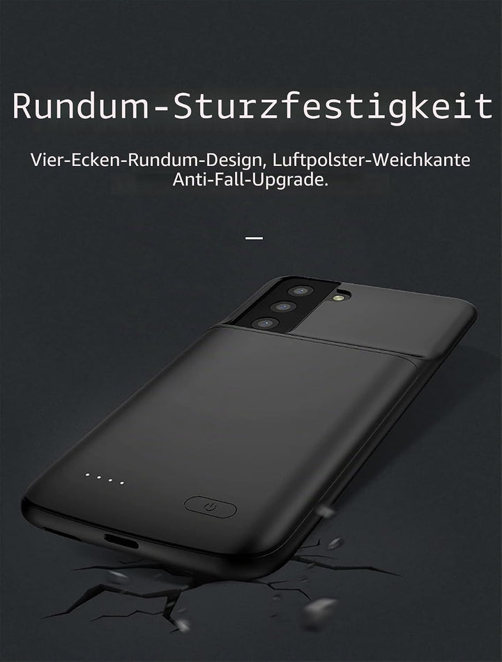 Smart Cover Akku für Samsung S21 Ultra 5G 6,8 Zoll Battery Case wiederaufladbar Power Bank Slim Dünn