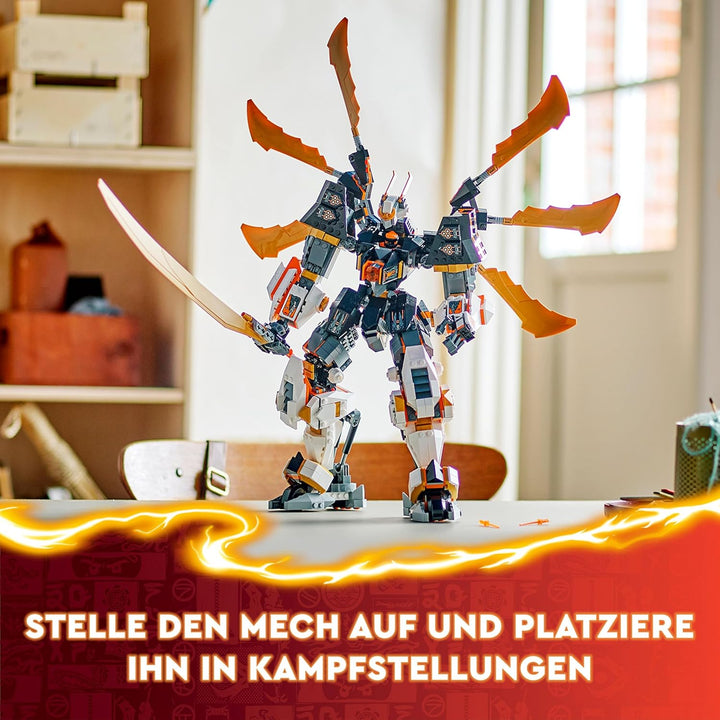 Lego NINJAGO Coles Titandrachen-Mech, Abenteuer Spielzeug für Kinder, Ninja Spielset mit 1 Minifigur