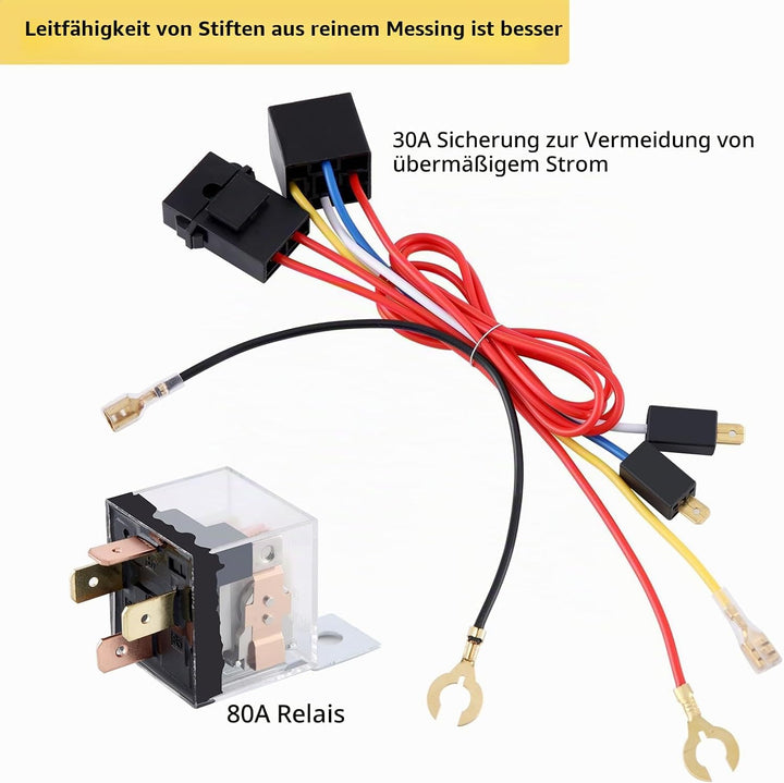 Rupse Hupe 12V, Luft Horn Kit mit Kompressor, 118DB | Air Horn LKW mit Kabelbaum, 450 mm, -40℃ to +6