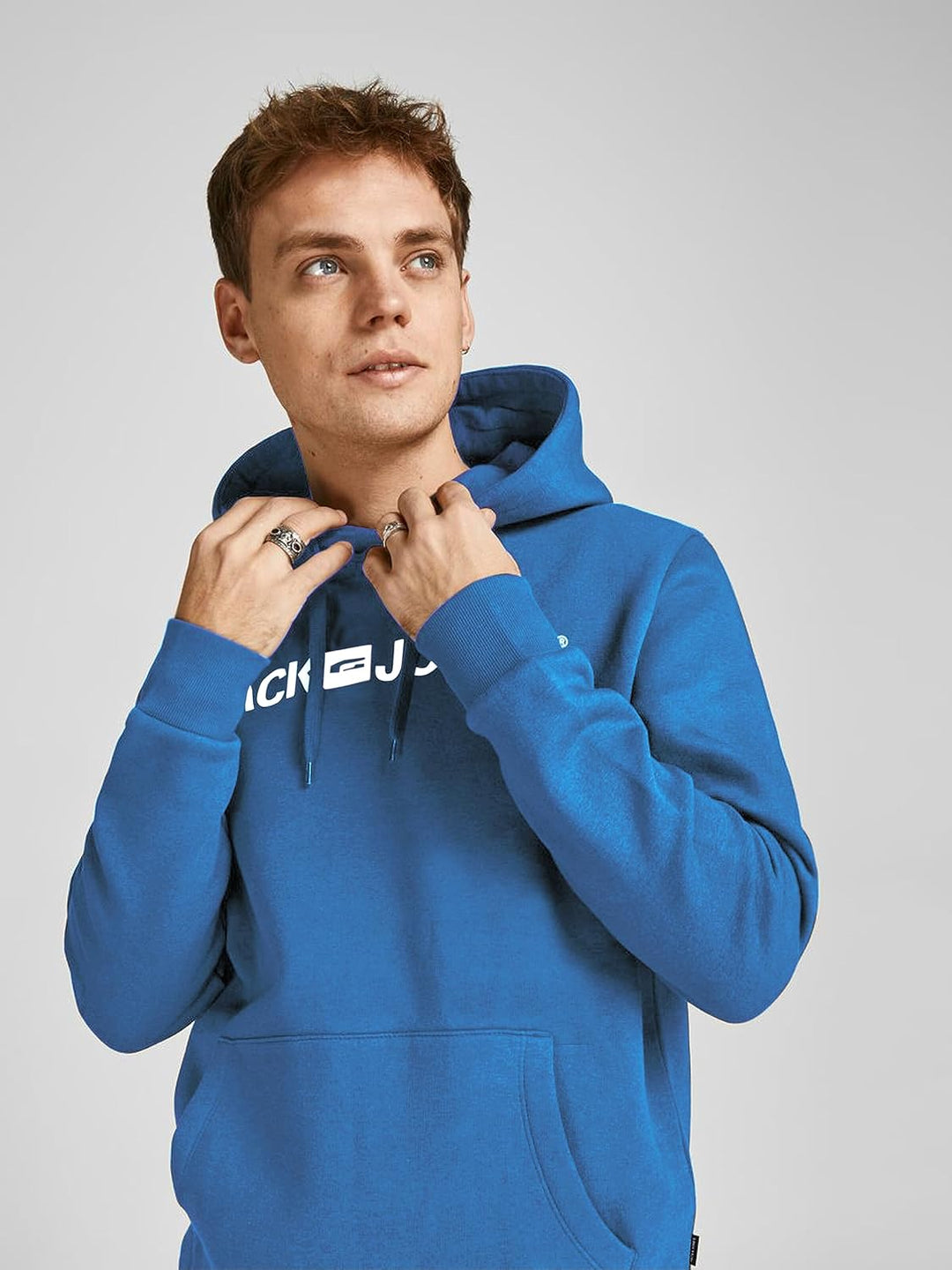JACK &amp; JONES Male Kapuzenpullover 2er-Pack Logo Kapuzenpullover S 1x Bright Cobalt, 1x Navy Blazer,