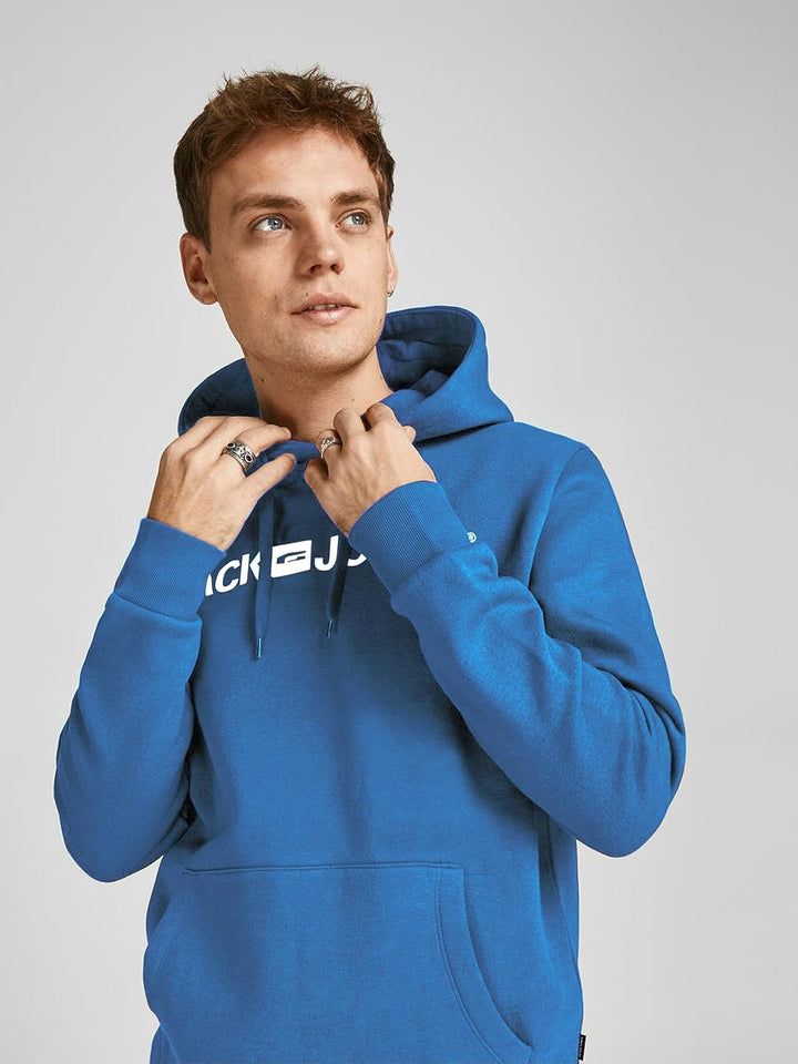JACK &amp; JONES Male Kapuzenpullover 2er-Pack Logo Kapuzenpullover S 1x Bright Cobalt, 1x Navy Blazer,