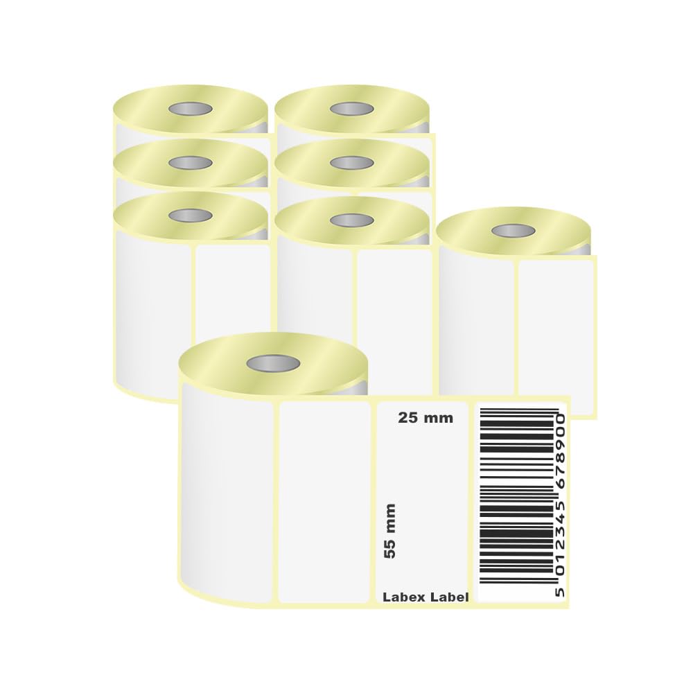 Thermoetiketten, Thermodirekt-Etiketten, Adressetiketten, Zebra-Aufkleber, thermo label (8 Rollen, 5