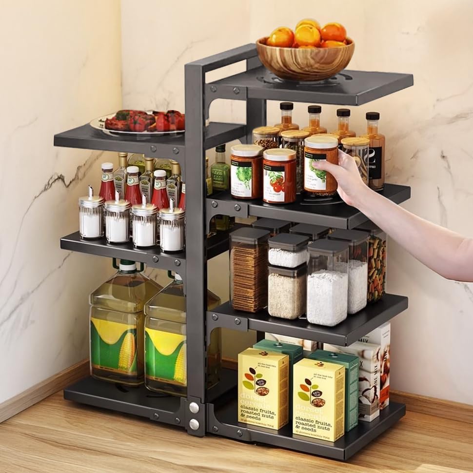 devesanter Topf Organizer, mit 7 verstellbaren Fächern,Kitchen Cabinet, Heavy Duty Pfanne Rack unter