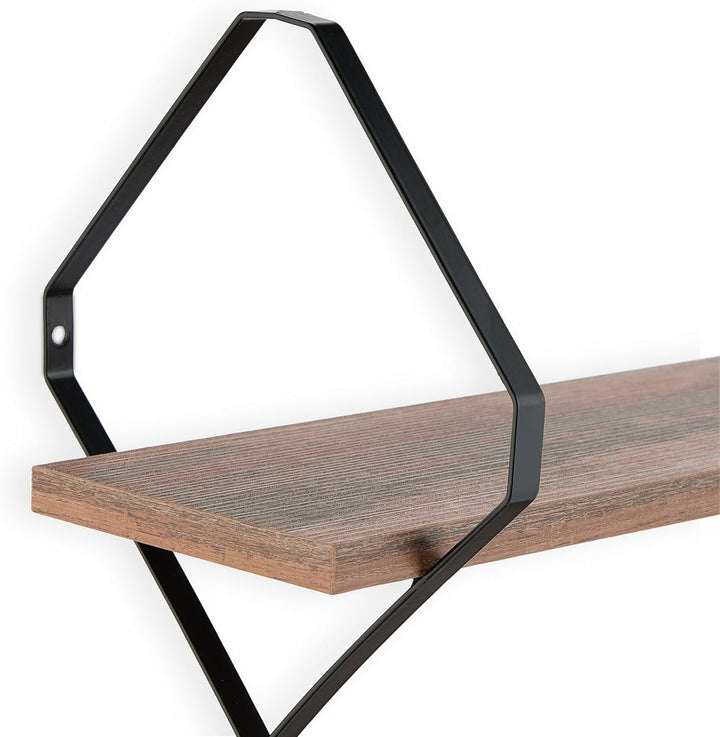 Relaxdays Wandregal, 3 Ablagen, HBT: 60 x 60 x 18,5 cm, Wandablage Flur, Industrial Design, MDF & Me