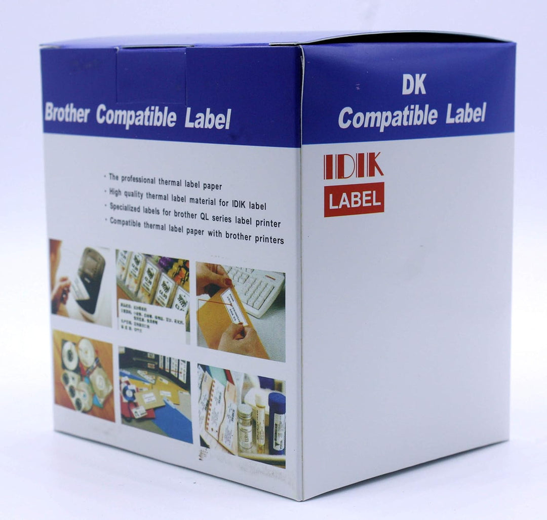 IDIK Klebeband für Brother DK-2113 DK-22113, robust, breit, Schwarz auf Transparent, 62 mm x 15,24 m