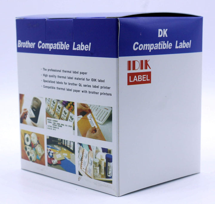 IDIK Klebeband für Brother DK-2113 DK-22113, robust, breit, Schwarz auf Transparent, 62 mm x 15,24 m
