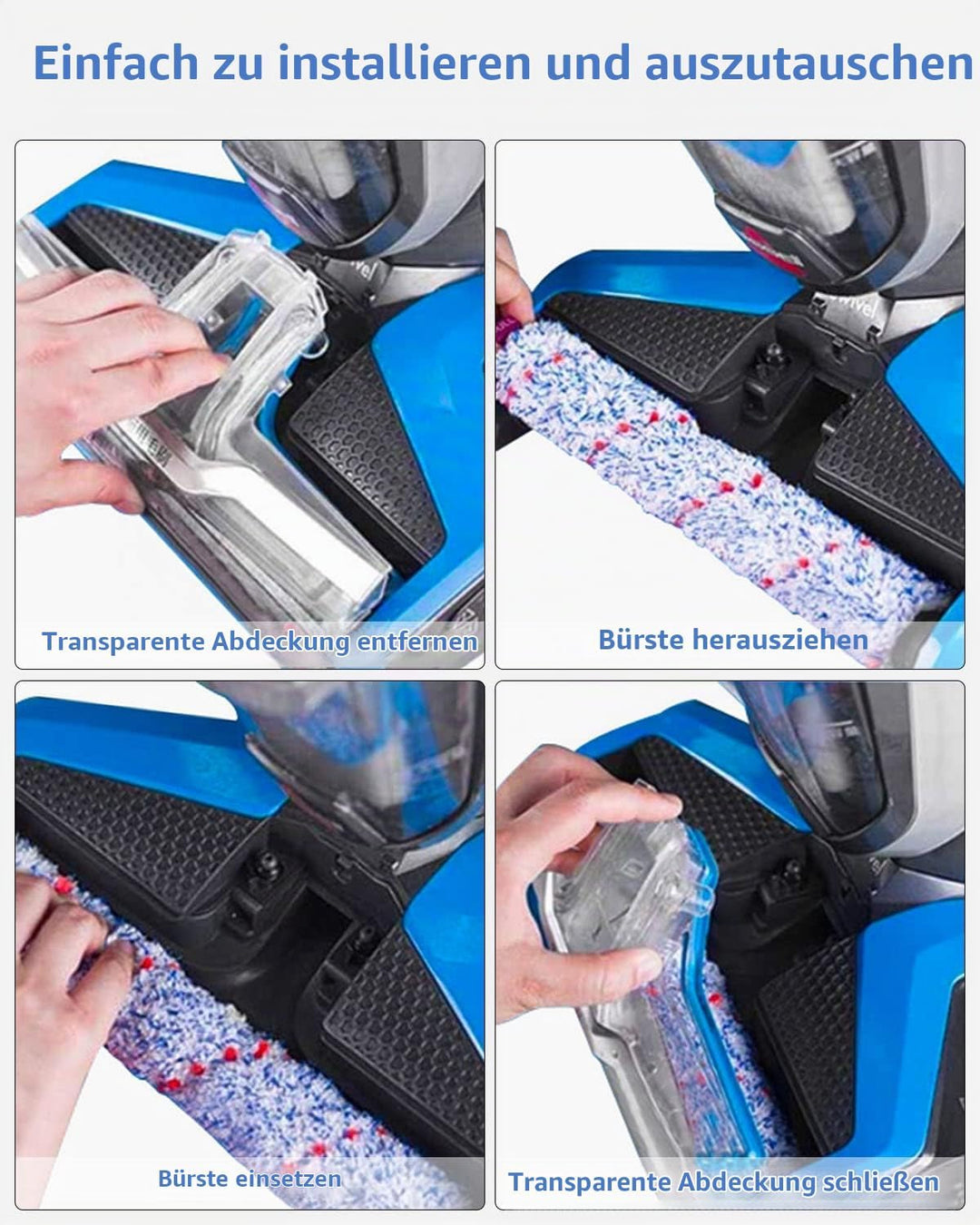 Zubehör für Bissell Crosswave 3-In-1,4 Bürstenrollen und 5 Ersatz Filter Kompatibel mit Bissell Vacu