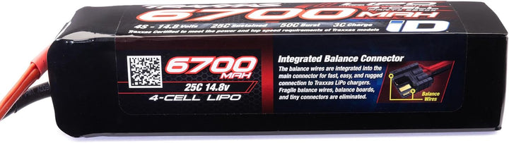 Traxxas LIPO 6700mAh 14,8V 4 Zellen 25C mit Traxxas iD Stecker