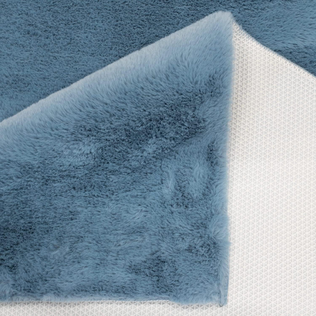 carpet city Badteppich Blau - 40x60 cm Einfarbig - Badematte rutschfest, waschbar, weich, saugfähig,
