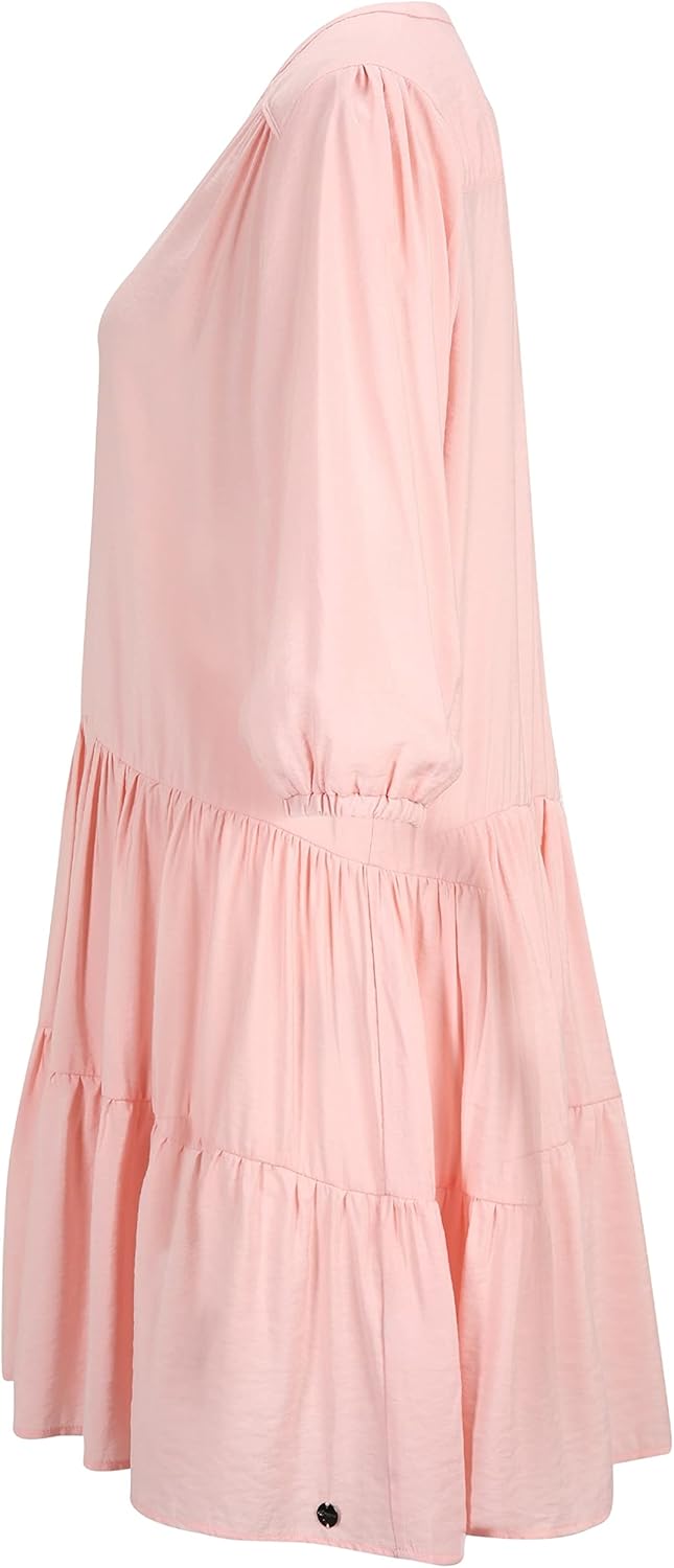 Tamaris Damen ASTANA AOP Kurzes trapez Kleid 36 Impatiens Pink, 36 Impatiens Pink