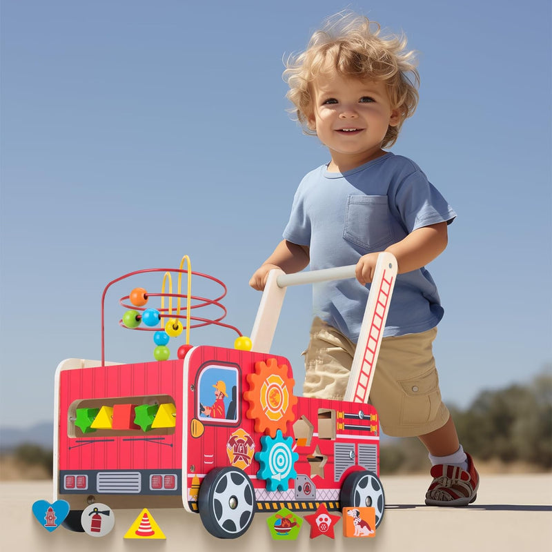 Lauflernwagen Aus Holz Für Kinder Lauflernhilfe Spass Babys, Laufen Lernen, Multifunktion Holzspielz