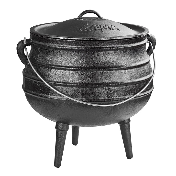 BBQ-Topf/Dutch Oven Schmortopf Gusseisen Topf 14 l für Lagerfeuer Feuerstelle