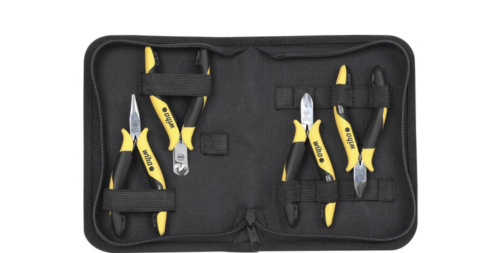 Wiha Zangen Set Elektro Professional ESD (33507), 2xSeitenschneider, Schrägvornschneider, Flachrundz