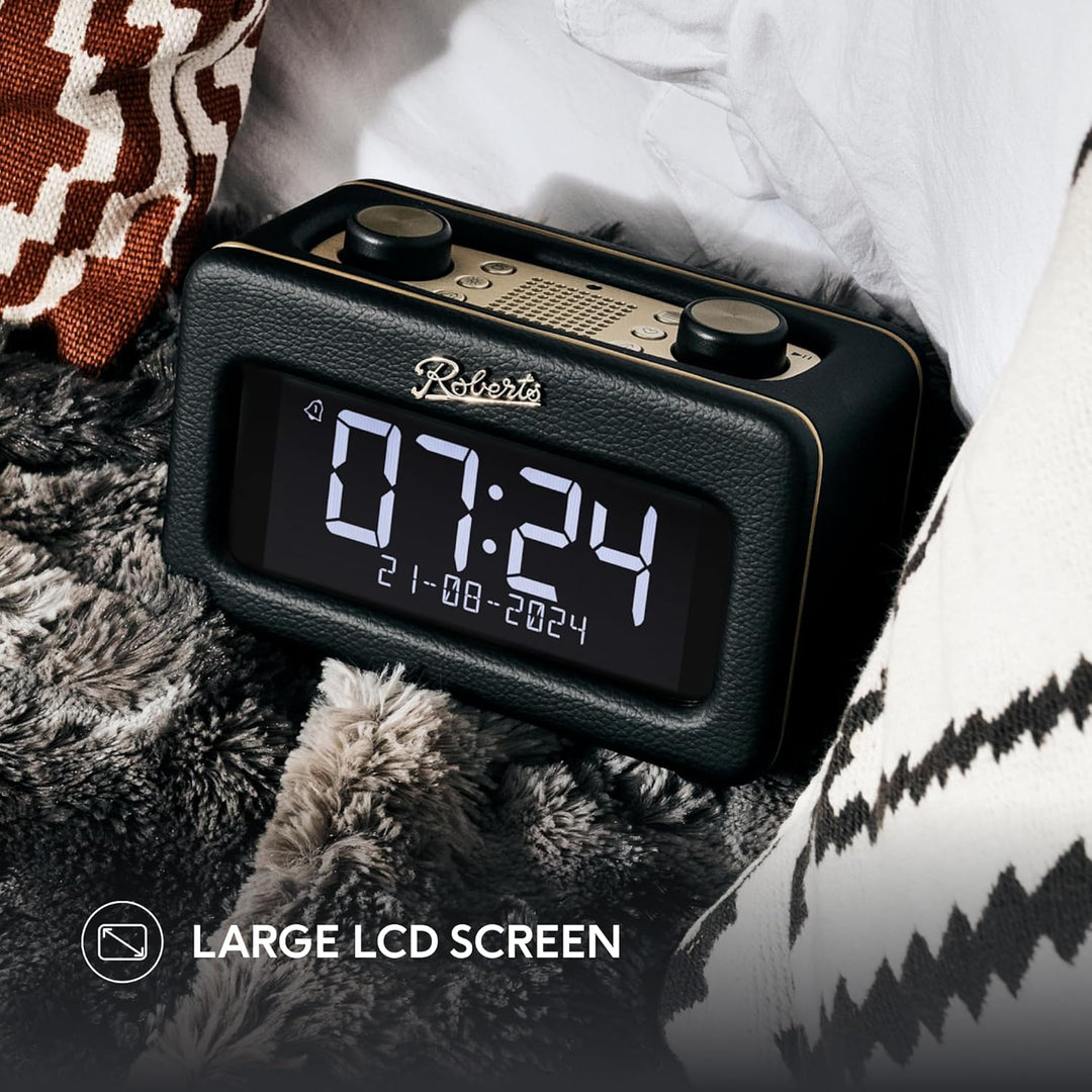 Roberts Revival Rest Digitales DAB-Radio mit Bluetooth, Schwarz, Schwarz