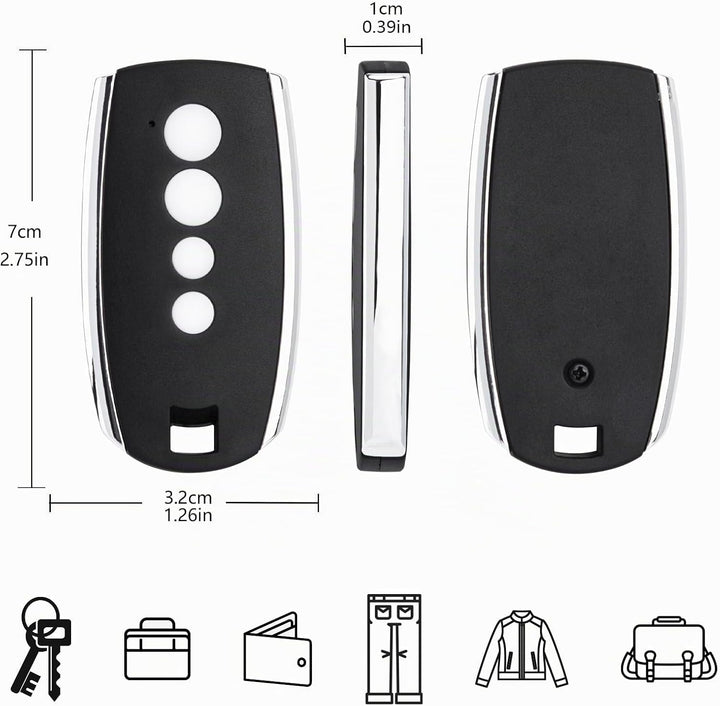 2 Stück Garagentor Fernbedienung Hansender Kompatibel mit KINGGATES Stylo 4/4K Myo C4 Clipper 433MHz