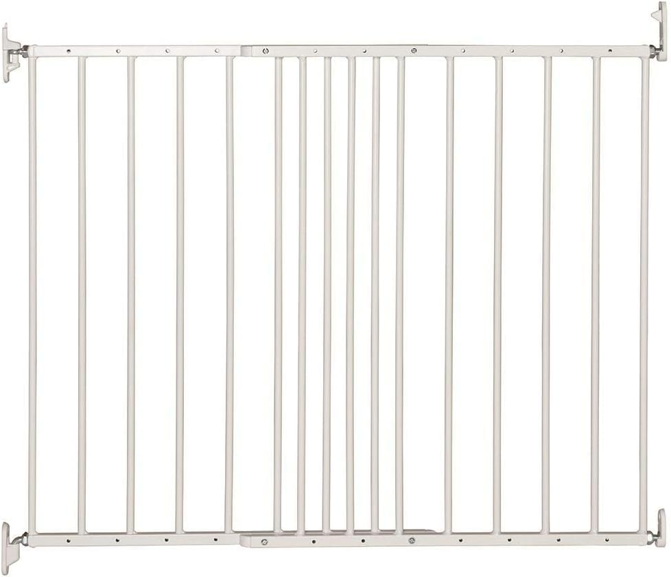 Safetots Erweiterbares Sicherheitsschraubgitter aus Metall für Babys, Weiss, 62.5cm - 106.8cm, Siche
