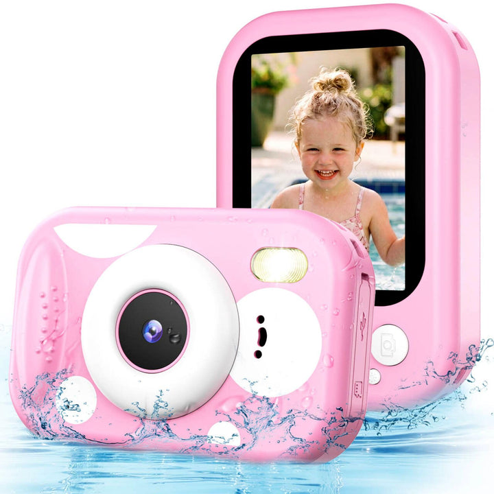 CHAKEYAKE Unterwasserkamera, IP67 10M/32.8FT Kinderkamera 1080P Digitalkamera mit 2.4" HD Bildschirm