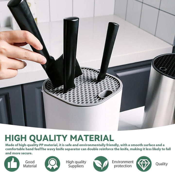 Messerblock ohne Messer Universal - Weisser Messerhalter | Küchenmesser Organizer für Alle Messertyp