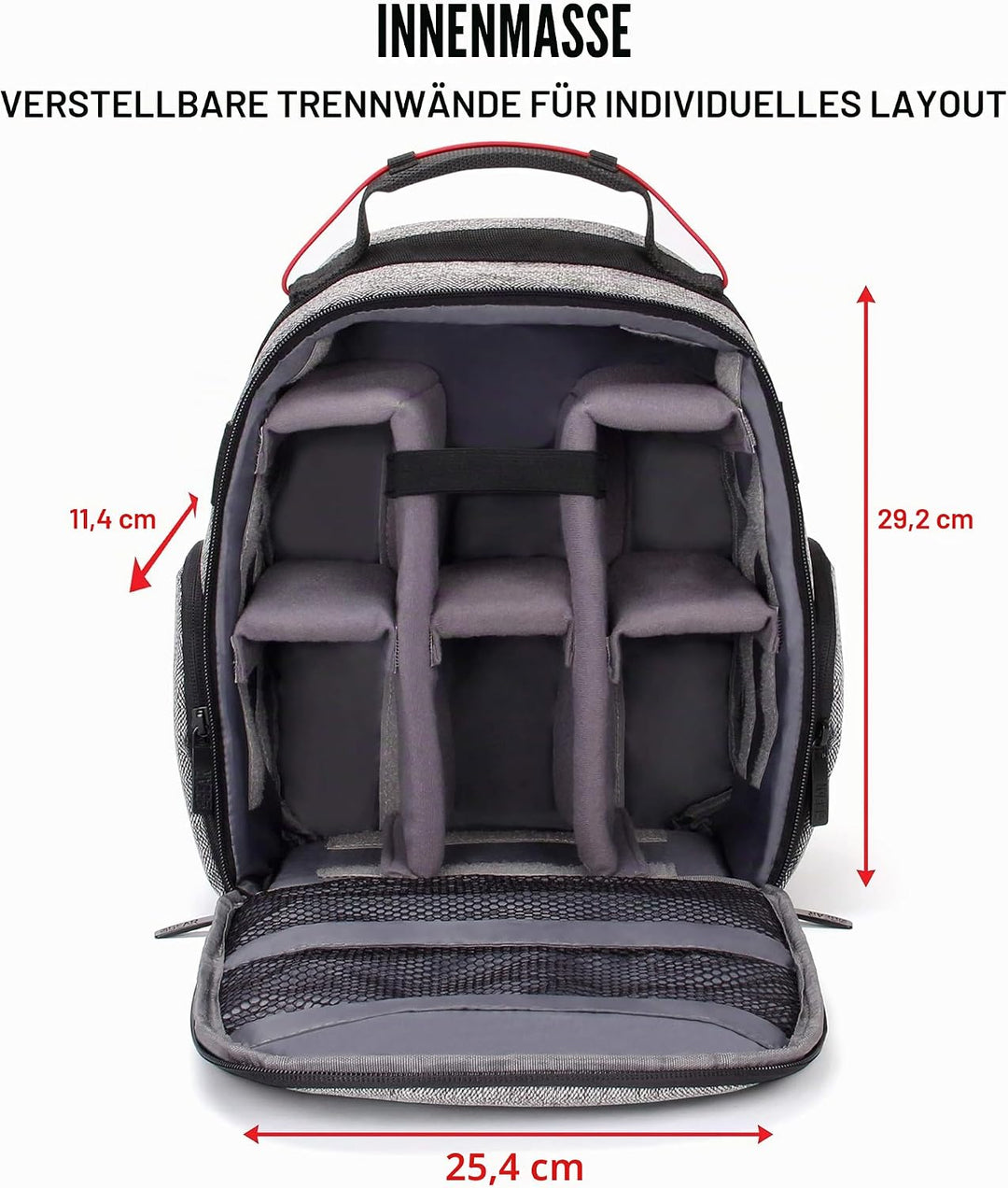USA Gear DSLR Kamerarucksack, Kameratasche, Kamera Fotorucksack für Spiegelreflexkamera mit Kundenge