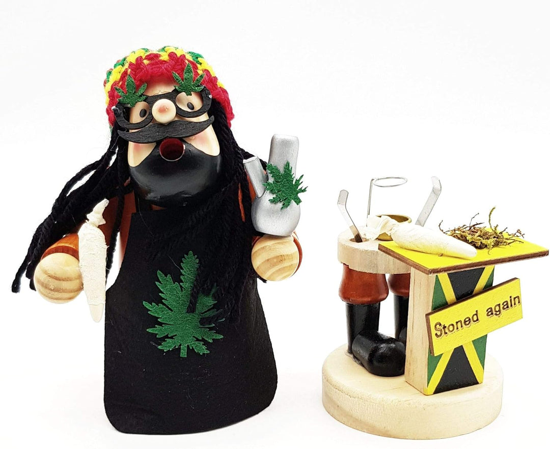 Wichtelstube-Kollektion Räuchermann Räuchermännchen Räucherfigur 18cm Kiffer Jamaika