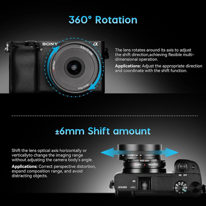 AstrHori 18 mm F5.6 APS-C Shift-Objektiv,manuelles Weitwinkel-Prime-Objektiv spiegellose for Leica L