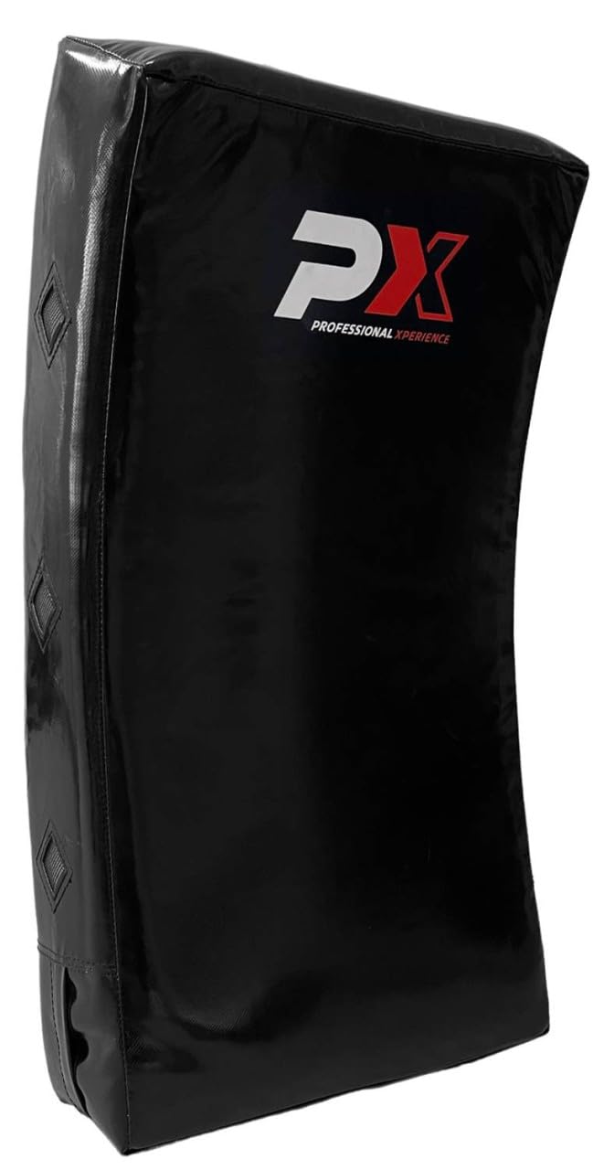 Schlagpolster Pro Gekrümmt - Mit 4 Griffen - 75 x 35 x 18 cm - Kunstleder schwarz