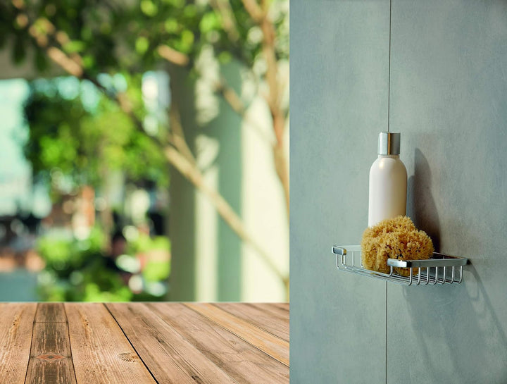 Kela Eckablagekorb Brass aus Messing in verchromt, 17x11x3,5 cm, 17x11x3,5 cm