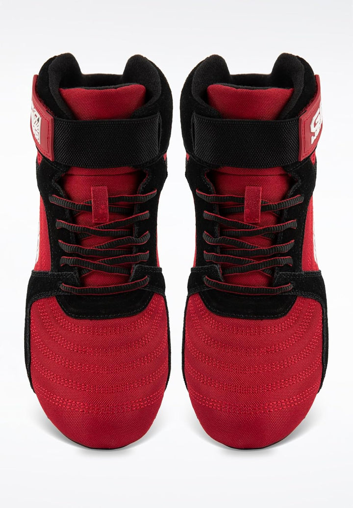 Gorilla Wear Gwear Pro High Tops Rot/Schwarz - Bodybuilding und Fitness Schuhe mit Logo leicht beque