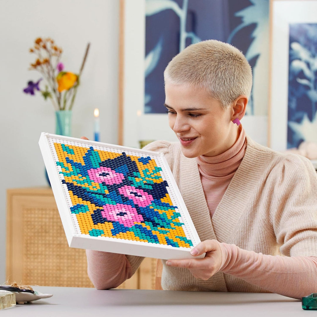 LEGO 31207 Art Blumenkunst, 3-in-1 Blumen Dekorationsset, Bastel Set, Wandschmuck, DYI botanische De
