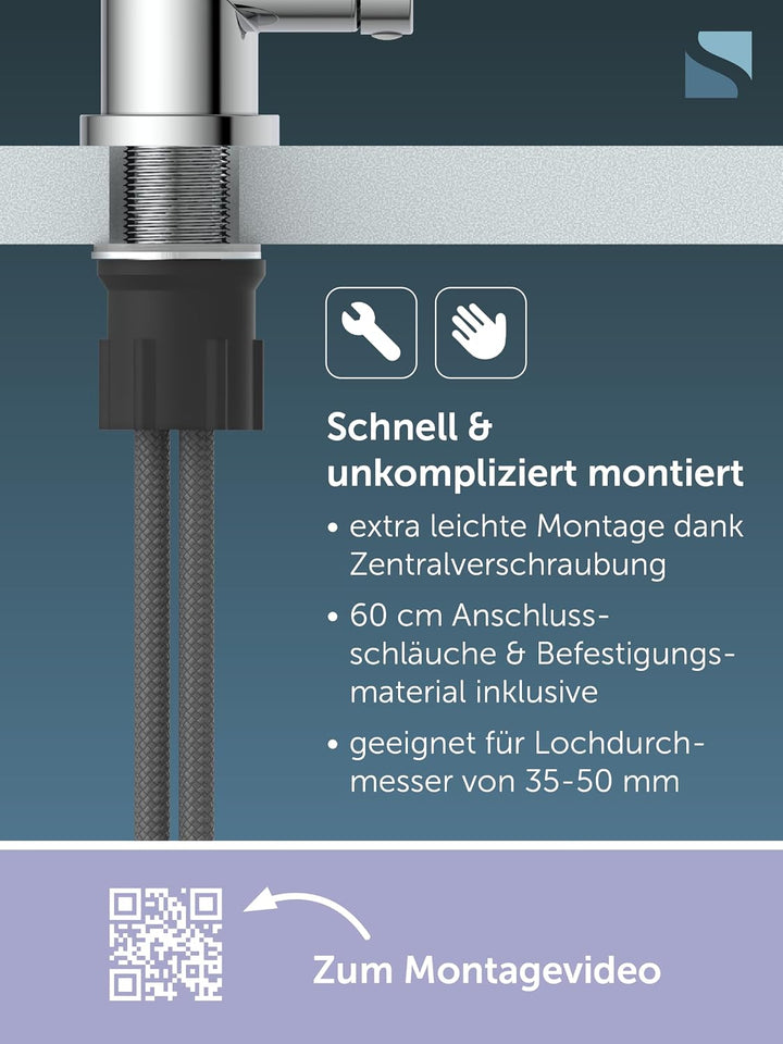 SCHÜTTE 79816 RIO Küchenarmatur, Chrom, Chrom