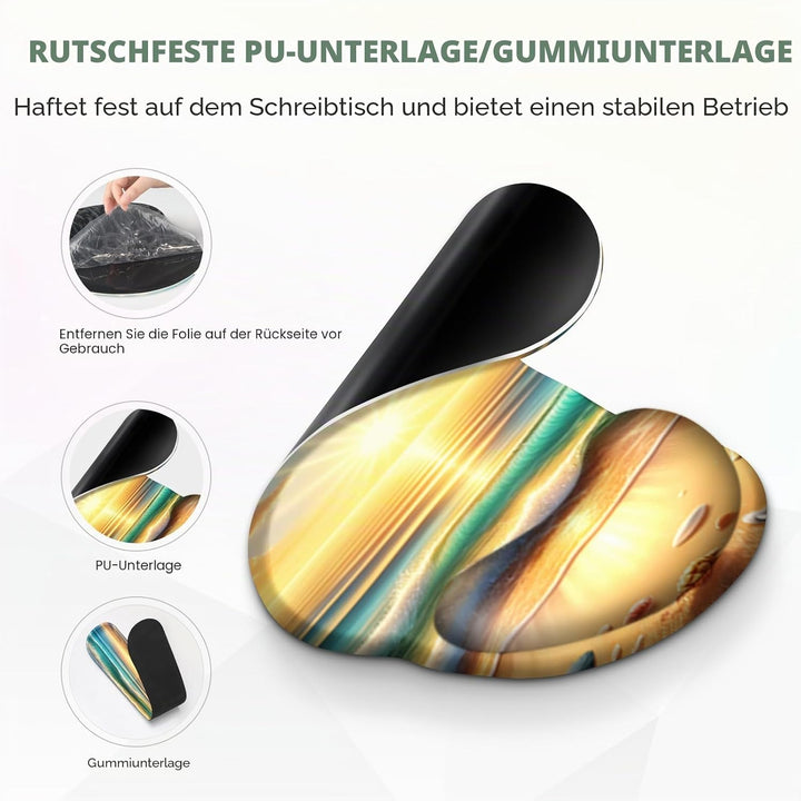 Gaming-Mauspad, grosse Tischmatte, niedlicher Tischpad-Schutz, 4in1 XXL-Mauspad + Tastatur-Handgelen