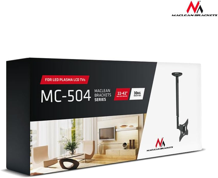 Maclean MC-504A B Fernseher TV Deckenhalter Deckenhalterung LCD Plasma LED TV 23-42" Zoll VESA 200 3