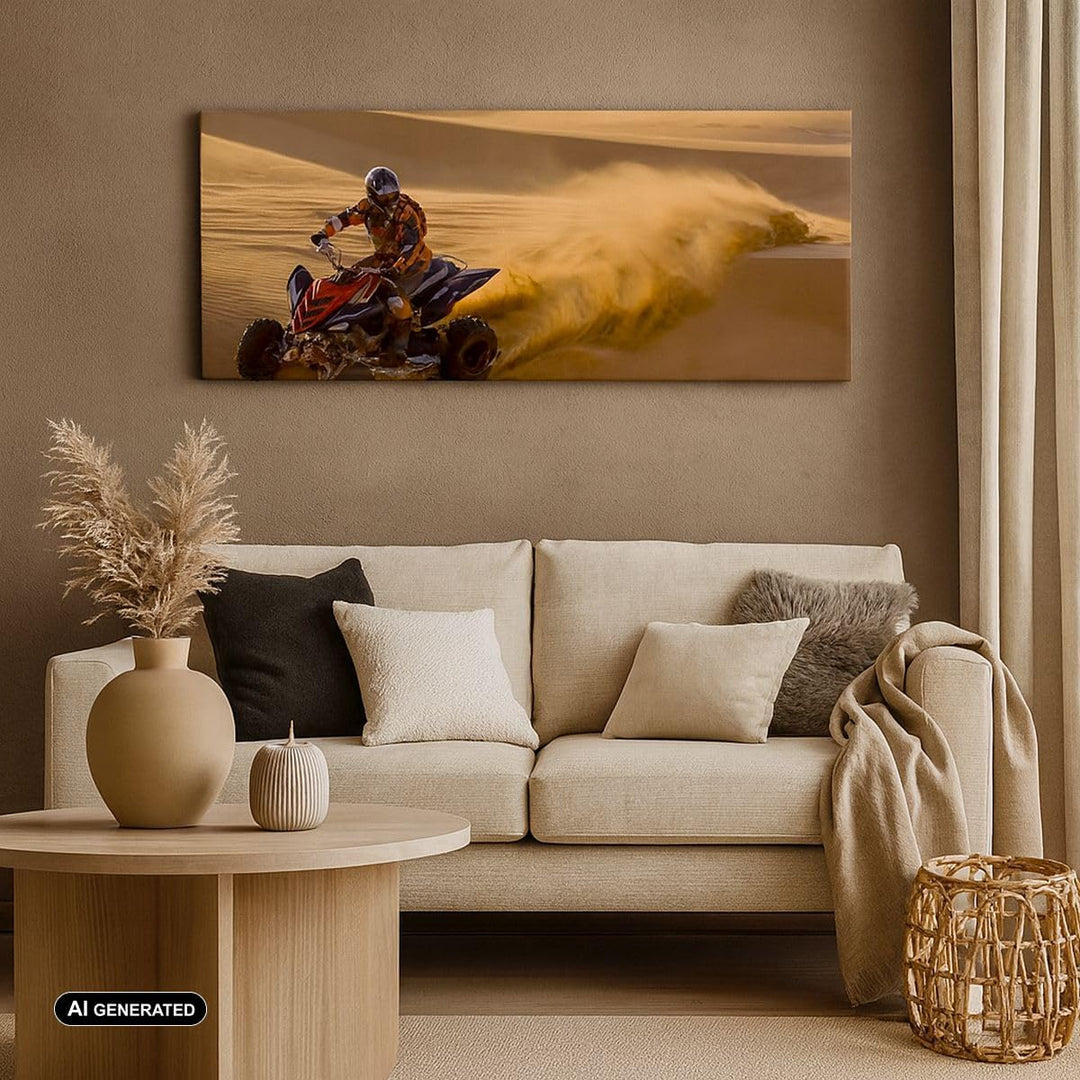 Wandbilder Dekoration Wohnzimmer Safari Rallye Wettkämpfe Sport Panorama Bilder auf Leinwand 120x50c