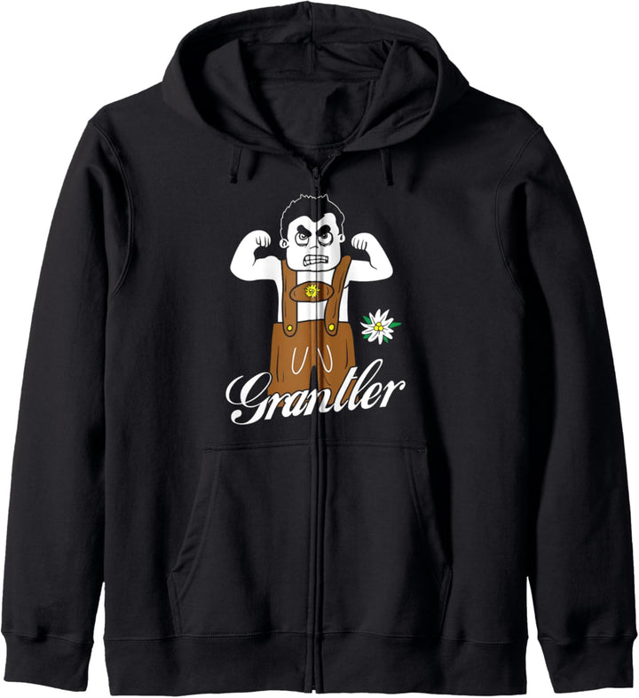 Grantler Bayern Lederhose Granteln Lifestyle Bayrisch Gaudi Kapuzenjacke
