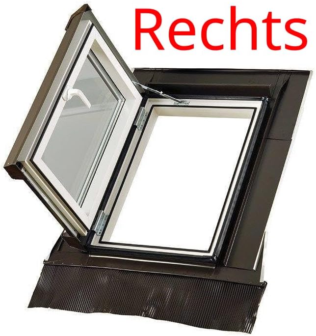 SkyLight Kunststoff Dachausstiegsfenster Loft mit 2-fach Verglasung, energieeffizient, Drehfenster m