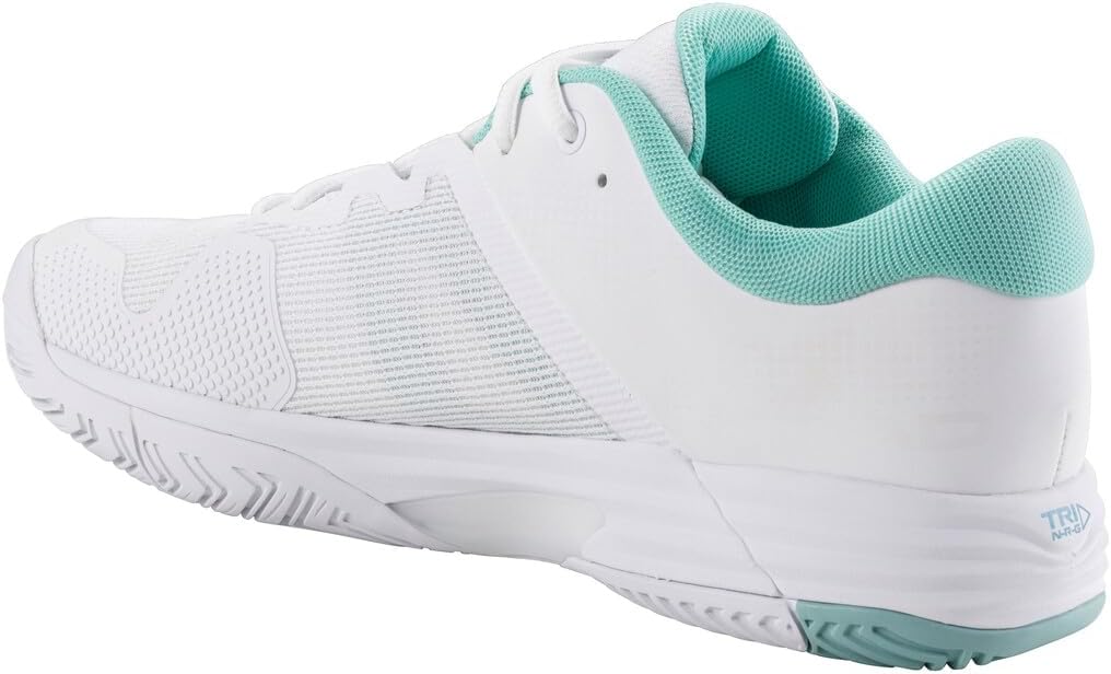 Head Women's Revolt Evo 2.0 Sneaker 38.5 EU White Turquoise, 38.5 EU White Turquoise